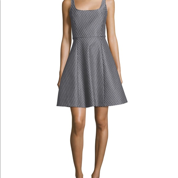 {THEORY} Trekana Patterned A-Line Dress - Picture 1 of 5